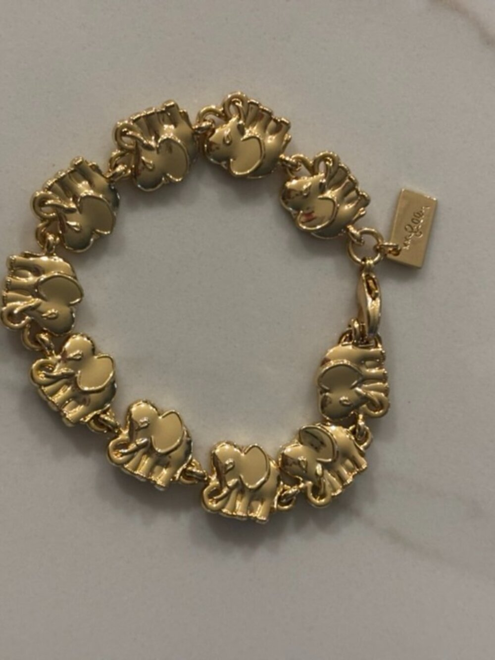 Lilly Pulitzer gold elephant bracelet - Picture 2 of 3